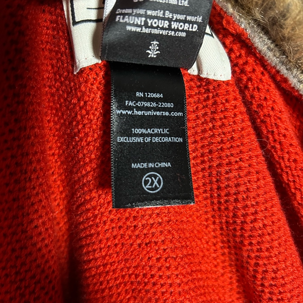 Star Wars Her Universe Queen Amidala Red Open-Front Cardigan - Picture 9 of 9